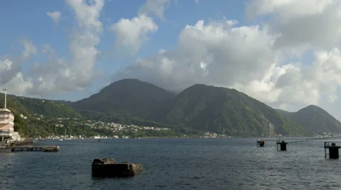 Clouds Over Hills On Dominica Roseau