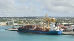 Timelapse Freighter Loaded In Barbados