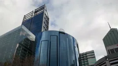 4K Timelapse Perth Skyscrapers Zoom In