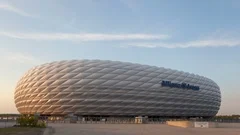 4K Time Lapse Evening Munich Soccer Arena (Editorial)