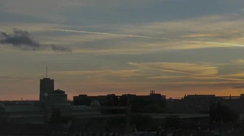 Timelapse Munich Skyline Sunset