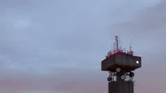 4K Time Lapse Zoom In Of A Telecommunications Tower