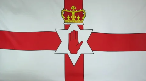 Northern Ireland Flag Real Fabric Close Up 4K