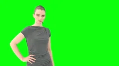 Woman Looks Demanding With Greenkey