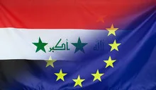 European Flag merged with Flag of Iraq