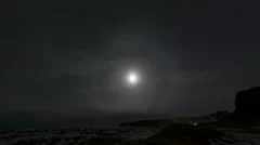 4K Timelapse Halo Around The Moon