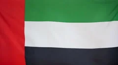 U.a.e Flag Real Fabric Close Up 4K