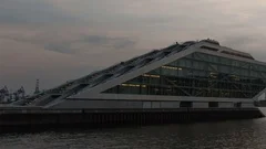 Timelapse Docklands Hamburg Pan Shot (Editorial)