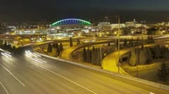 Seattle Sunset Interstate Traffic