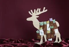 Euro Bills In Advent Calendar