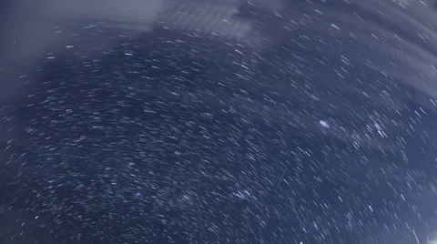 4K Time Lapse Zoom Out Night Sky Star Trails