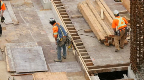 Construction Worker On A Highrise