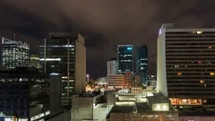 Sunrise 4K Timelapse Brisbane Skyline Medium Close (Editorial)