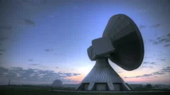 Time Lapse Sunrise Over Satellite Station