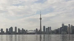 Time Lapse Pan Shot Toronto Skyline Daytime, Canada
