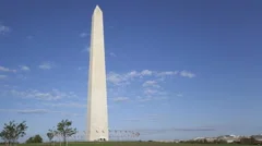 4K Time Lapse Washington Memorial With Copy Space Right