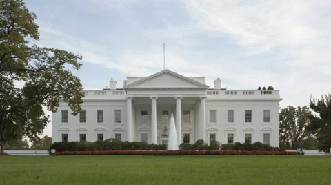 4K Time Lapse Close Up Of The White House