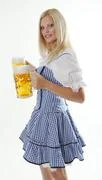 Waitress Holding Oktoberfest Beer