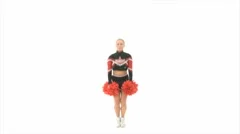Slowmotion Cheerleader Jumps High