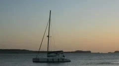 Sailing Boat At Ibiza Sunset
