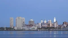 4K Time Lapse Philadelphia Skyline At Dawn