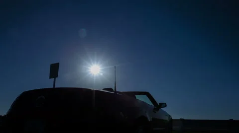 4K Time Lapse Zoom Out Convertible Sun Rising