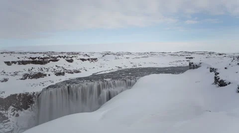 4K Time Lapse Dettifoss Waterfall