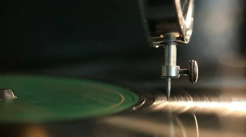 Vintage Gramophone Playing A Record