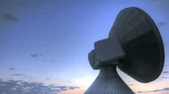 Time Lapse Sunrise Over Satellite Station