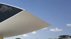 Time Lapse Niemeyer Museum Curitiba Pan Shot