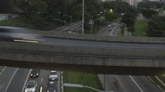 Time Lapse Traffic Sao Paulo Close Up Zoom Out