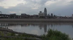 4K Time Lapse Omaha Skyline Sunset