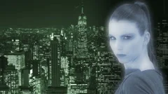 Hologram Woman Turns Around