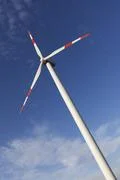 Wind Turbine With Blue Sky