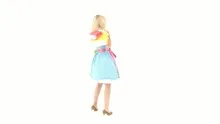 Woman in Dirndl with Shopping Bags