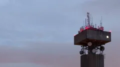 4K Time Lapse Zoom Out Of A Telecommunications Tower
