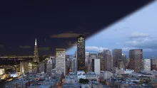 San Francisco Skyline twilight transition