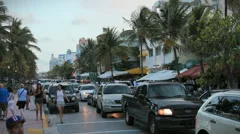 In This Time-lapse View Cars Passing Through Ocean Drive On May