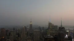 4K Timelapse New York Aerial Sunset (Editorial)