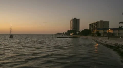 Timelapse Sailing Boat Sunrise