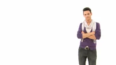 Attractive Man Smiling In Leisure Clothing