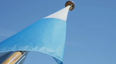 Bavarian Flag On Ship