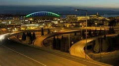 Seattle Sunset Interstate Traffic