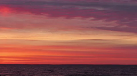 4K Time Lapse Blood Red Sunrise