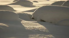 Close Up Waves Of Snow Bumps