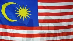 Malaysia Flag Slow Motion Oil Production Concept