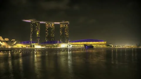Singapore Marina Bay At Night