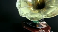 Vintage Gramophone Playing A Record