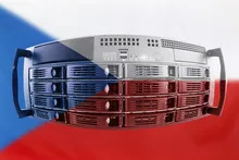 Server Country Concept with Flag of Czech Republic