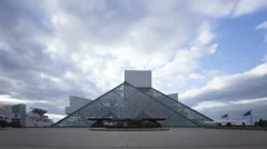 Time Lapse Zoom In Cleveland Rock &Amp; Roll Hall Of Fame